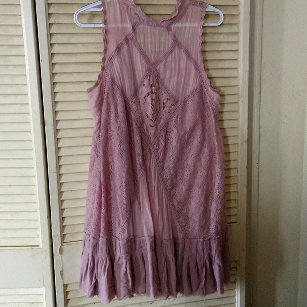 Free People angel lace tunic dress size L